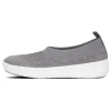 Ballerine Donna: FitFlop ÜBERKNIT TM SLIP-ON BALLERINA CHARCOAL/METALLIC PEWTER