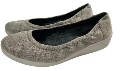 Ballerine Donna: FitFlop F-POP TM BALLERINA Stone (Pebble print)