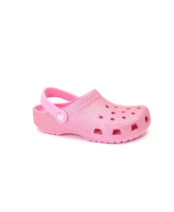 CROCS CLASSIC GLITTER CLOG 206993 pink lemonade ciabatte bambina gomma