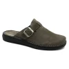 GRUNLAND EBRO CI2514 fango ciabatte pantofole uomo pelle fibbia re-soft