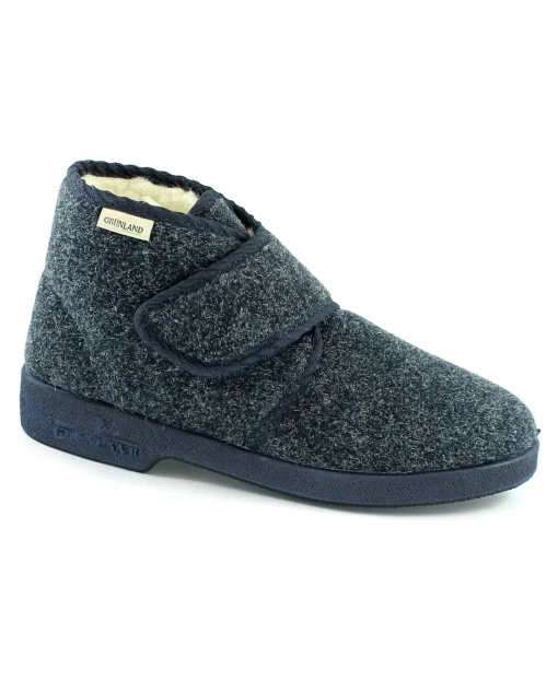 GRUNLAND EZIO PA0009 blu ciabatte pantofole uomo panno strappo