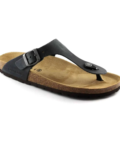 GRUNLAND ROBI CB2008 antracite ciabatte uomo infradito birk