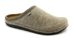 GRUNLAND SIRU CI2286 fango ciabatte uomo in feltro di vera lana re-soft