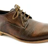 J.P. DAVID 477/7 cuoio scuro marrone scarpe uomo pelle derby lacci laser