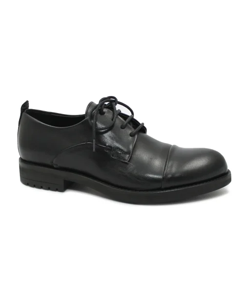 J.P. DAVID 34804 nero scarpe uomo pelle derby elegante lacci puntale