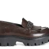 Mocassini Donna: Cafè Noir C1FC2005 MOCASSINO CON FRANGE IN PELLE CON ACCESSORIO