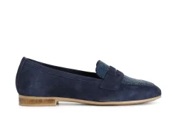 Mocassini Donna: Cafè Noir C1EG6211 MOCASSINO IN PELLE SCAMOSCIATA CON VASCHETTA STRASS