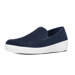 Mocassini Donna: FitFlop SUPERSKATE TM PERF MIDNIGHT NAVY SUEDE
