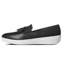 Mocassini Donna: FitFlop TASSEL SUPERSKATE TM BLACK LEATHER 4