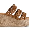 Sandali Donna: Cafè Noir C1HN9008 CIABATTA 3 FASCE SU ZEPPA FASCIA RAFIA