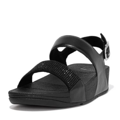 Sandali Donna: FitFlop LULU CRYSTAL EMBELLISHED BACK-STRAP SANDALS ALL BLACK