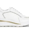 Sneakers Donna: Cafè Noir C1DN1027 SNEAKERS IN PELLE CON BORCHIE