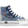 Sneakers Donna: Cafè Noir C1DM9127 SNEAKERS MID IN TESSUTO CON STRASS