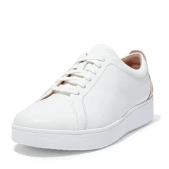 Sneakers Donna: FitFlop RALLY METALLIC BACKTAB SNEAKERS URBAN WHITE / ROSE GOLD