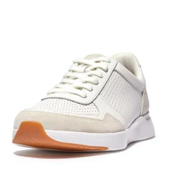 Sneakers Uomo: FitFlop ANATOMIFLEX MENS LEATHER-MIX SNEAKERS Urban White - DROP 7