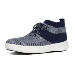 Sneakers Uomo: FitFlop UBERKNIT SLIP-ON HIGH TOP SNEAKER MIDNIGHT NAVY / URBAN WHITE